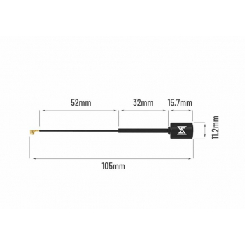 Antena CADDXFPV Polar Vista / Walksnail AVATAR UFL LHCP 10.5cm
